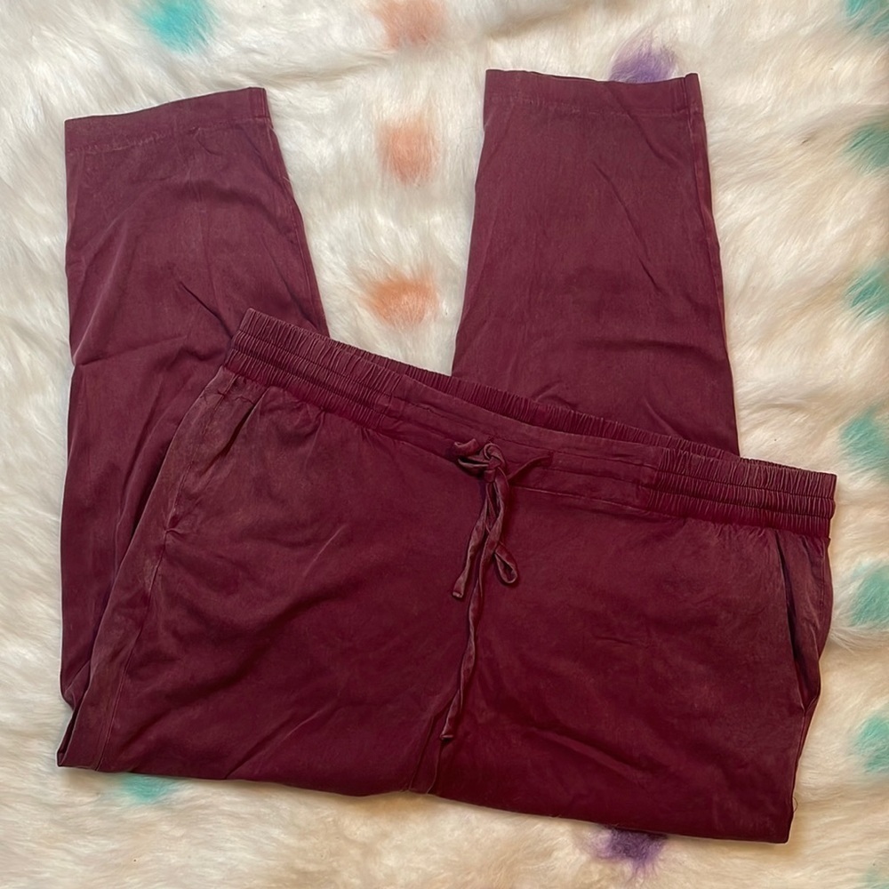 TORRID Relaxed Taper Stretch Challis High-Rise Tie-Front Pants Size 1